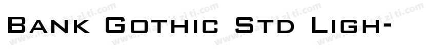 Bank Gothic Std Ligh字体转换